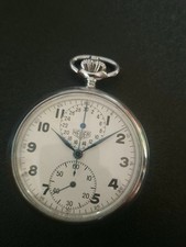 VTGE MINT HEUER LEONIDAS SWISS POCKET CHRONOGRAPH WORKING 60s. ORIGINAL STICKER