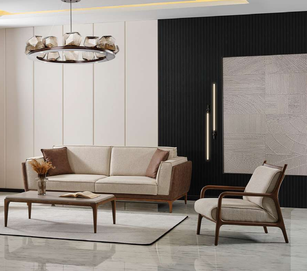 Dreisitzer Sofa Couch Polster MöBel Couchen Garnitur 2Tlg. Einrichtung-image