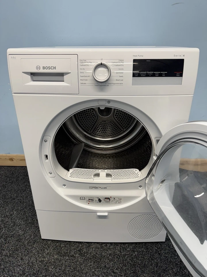 Bosch WTR85V21GB 8KG Heat Pump Condenser Dryer - White 4862 - Image 4 of 4