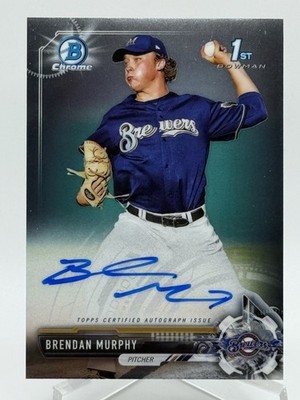 Brendan Murphy 2017 Bowman Chrome #CDA-BMU Autograph RC Auto J3