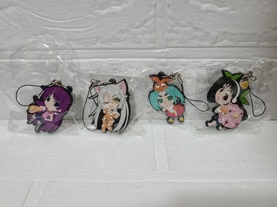 Bakemonogatari series figure Rubber key chain set of 4 mascot Yuugaya Japan m700