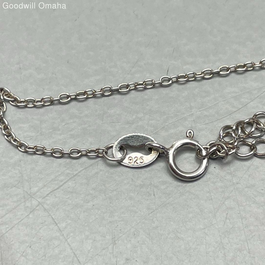 Sterling Silver Multi-Emerald Gemstone Pendant Ch… - image 3