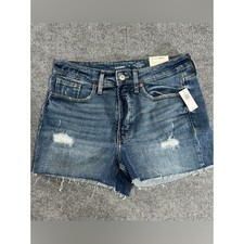 NWT Old Navy High Rise O.G. Straight Jean Shorts 8 Secret-Smooth Pockets Denim