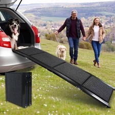 Car Dog Ramp, Foldable Portable Pet Ramp for Access to Cars, SUVs, and Trucks