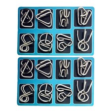 16Pcs Metal Puzzle Wire IQ Mind Brain Teaser Toys IQ creative Educational Toys g