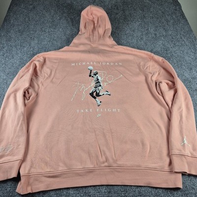 Nike Air Jordan Essentials Take Flight Collection Hoodie Pink DH9019 Men Sz 2XL