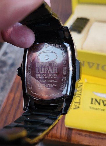 Invicta GRAND LUPAH 17768 Special Ed. Watch Gunmetal 47mm Quartz Champagne Dial - Picture 7 of 11