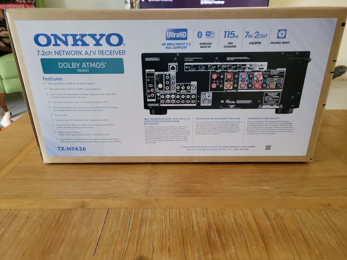 Onkyo TX TX-NR636 7.2 Channel 300 Watt Receiver for sale online | eBay