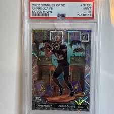 Chris Olave  2022 OPTIC DOWNTOWN ROOKIE Lazer RC PSA 9  SSP
