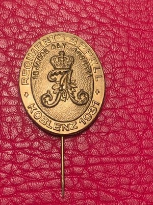 Abzeichen Königin Augusta Garde Regiment Nr. 4 Regiments Appell Koblenz 1931