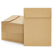 100 Pack Small Seed Saving Envelopes, Bulk Blank Paper Coin Packets 4.5x3.25