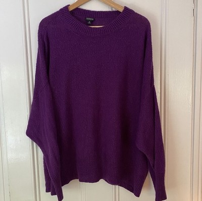 Torrid Sweater Womens Plus Size 4 Everyday Soft Pullover Crew Purple Lightweight