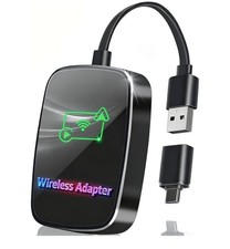 Wireless CarPlay Android Auto Adapter 2-in-1, Wired to Wireless Plug Play