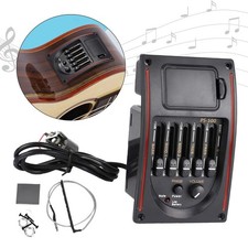 Professional Guitar Pickup Piezo Preamp 5 Band EQ LCD Display for Acoustic