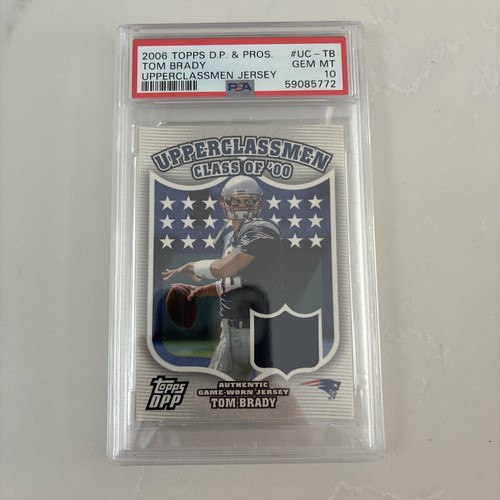 Tom Brady 2006 Topps Draft Picks & Prospects Upperclassmen Jersey UC-TB PSA 10