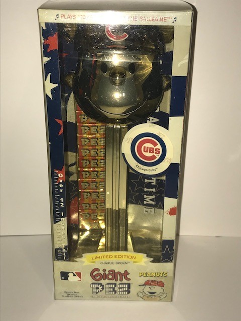 Chicago Cubs MLB Limited Edition GOLDEN Charlie Brown GIANT PEZ DISPENSER