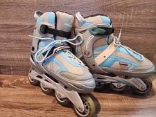 Schwinn Roller Blades Inline Skates Size 8-9.5 Light blue grey challenge series