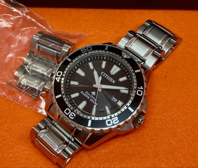 #ad Citizen Eco Drive 200m Diver Stainless Watch With Box $367.43