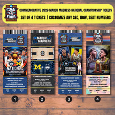 4-set Commemorative Ticket 2026 Final Four UConn Michigan Souvenir March Madness