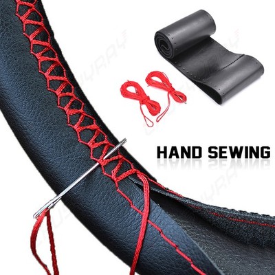15'' Steering Wheel Cover  Leather black For Honda Pilot 2023 - 2025
