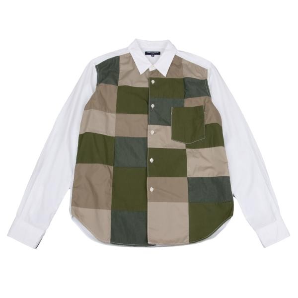 COMME des GARCONS HOMME Front Military Patchwork Shirt Size