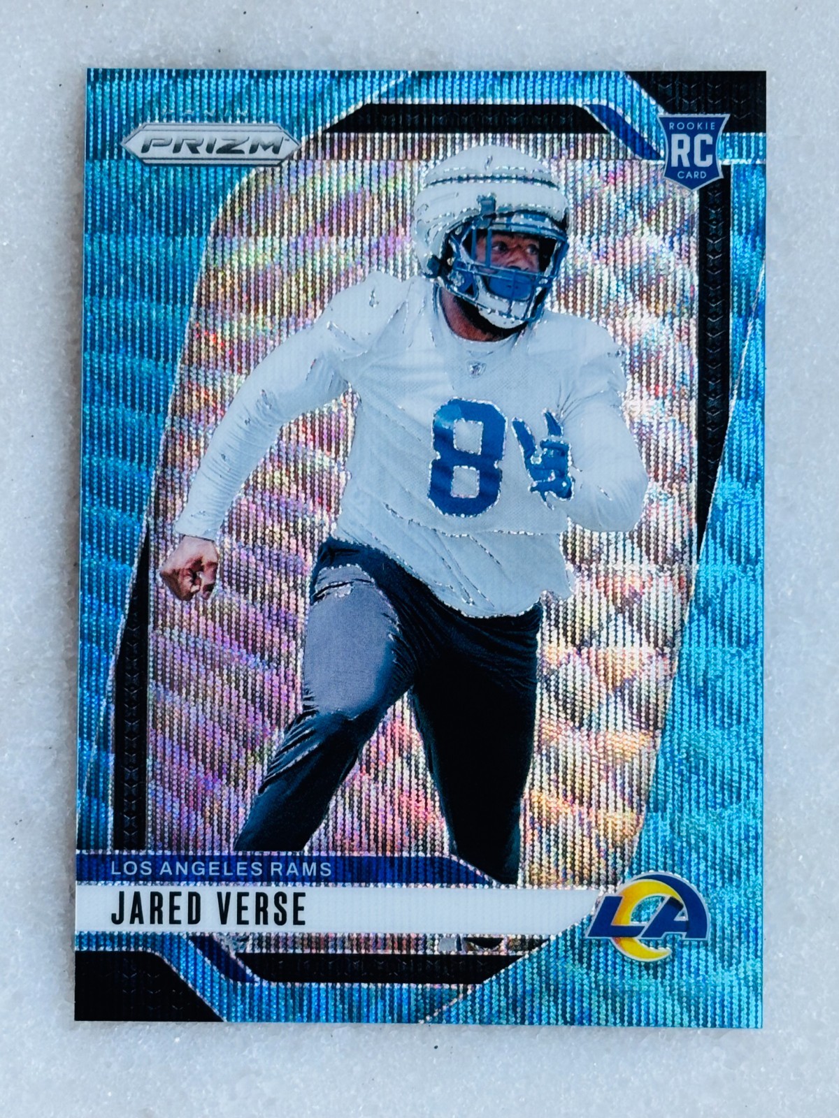 2024 Panini Prizm Rookies Jared Verse #341 Blue Wave Prizm 36/230 (RC) FSU Rams