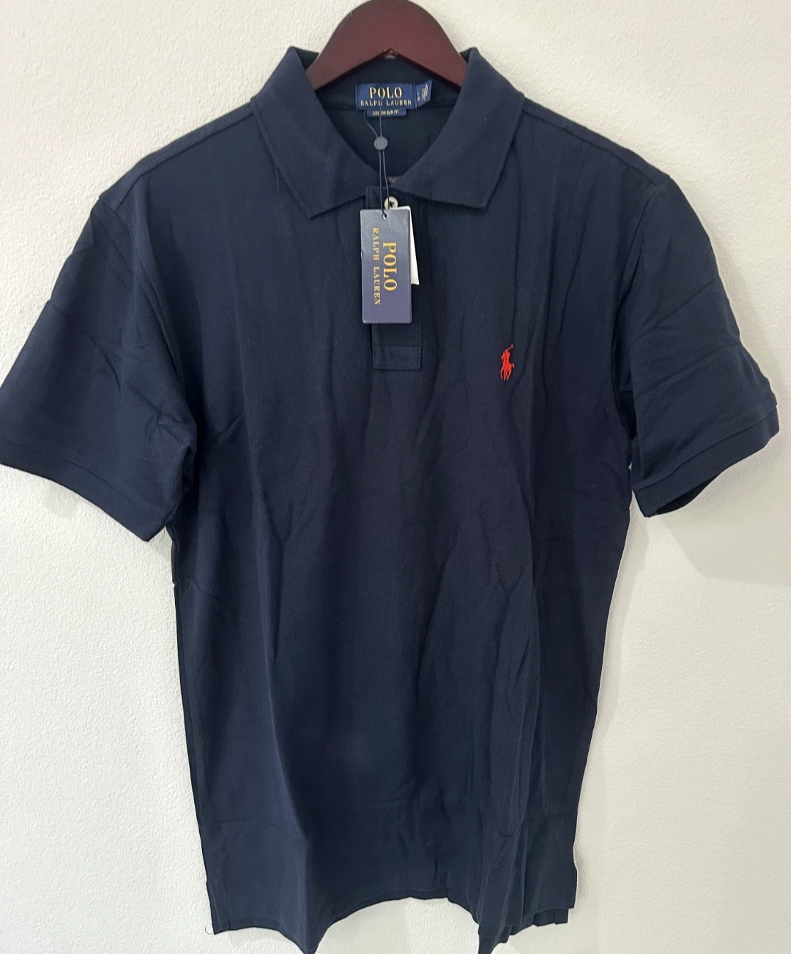 Ralph Lauren Men's Custom Slim Fit Polo Shirt Navy L Short Sleeve Mesh New
Opens in a new window or