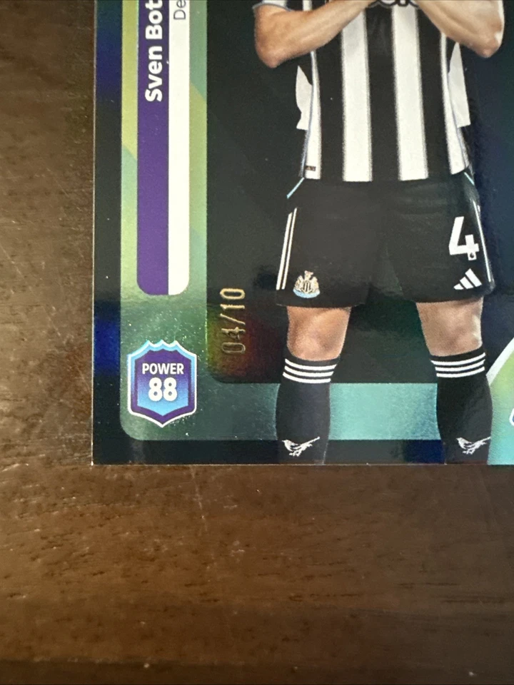 2025-26 Topps EPL Premier League Newcastle Sven Botman Black 4/10 Kit Number!!! - Image 2 of 4