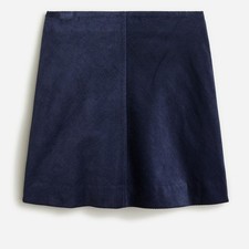 J. Crew Natasha Mini Corduroy Skirt Navy Blue Women  s Size 2 Stretch NWT