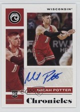 2021-22 Panini Chronicles Draft Picks Rookie Signatures Micah Potter Auto 1s44