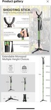 Manbily G-333 Shooting Stick Monopod with Tripod Base Green With Extras
