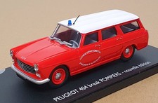 Eligor 1/43 Scale 101278 - Peugeot 404 Break Pompiers - Red/White