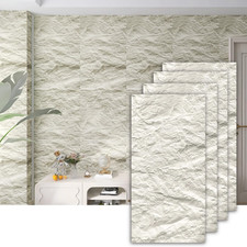 3D Faux Marble Wall Panels - 4-Pack Lightweight Waterproof Decor