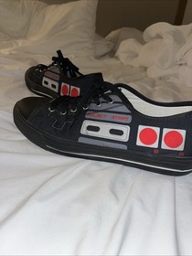 unisex game controller NES Black  canvas tennis shoes low top Men&rsquo;s So 11 W 9.5