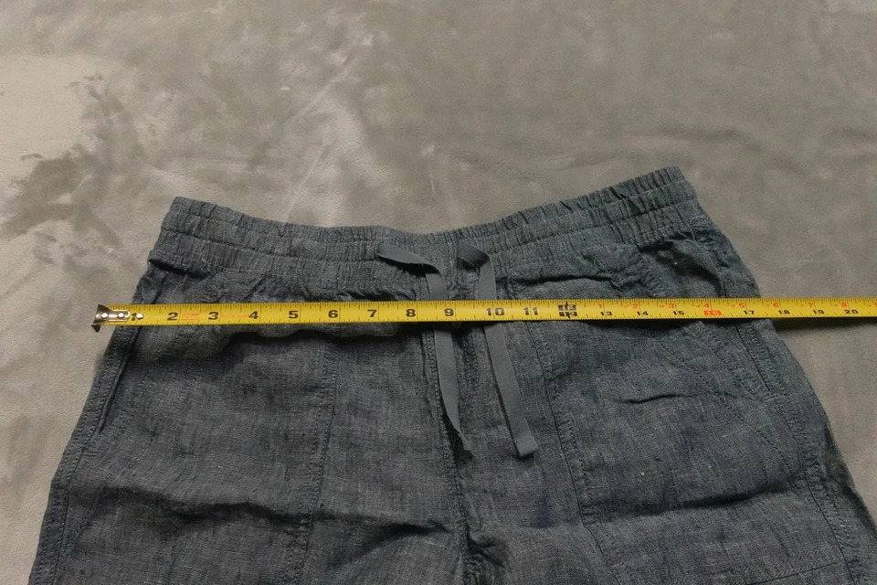 Pantalones Cortos L.L.Bean Talla 10 Verde Oliva Lino Premium Medianos 6" Nuevos con Etiquetas Foto 3 de 4