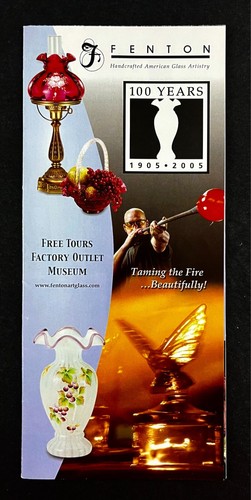 2005 Sutton West Virginia Fenton Glass Museum 100 Years Vintage Travel Brochure