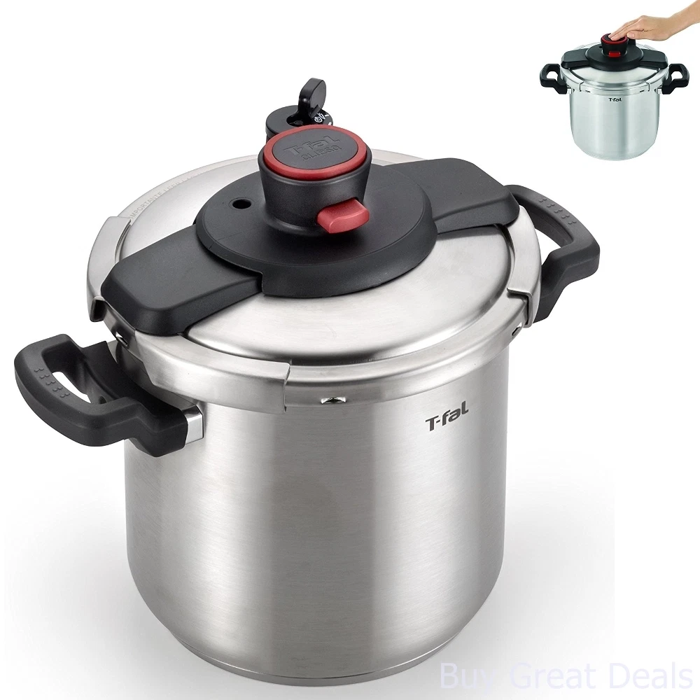T fal P45009 Clipso Pressure Cooker 8 Quart Stainless Steel