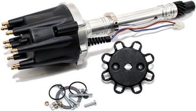 1535002 Chevy V8 Black Pro Billet Distributor Mechanical Advance SBC BBC 350 454