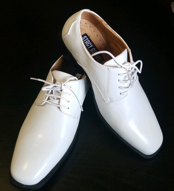 Stacy Adams Boys White Dress Shoes with Laces Sizes 3.55.5.5 eBay