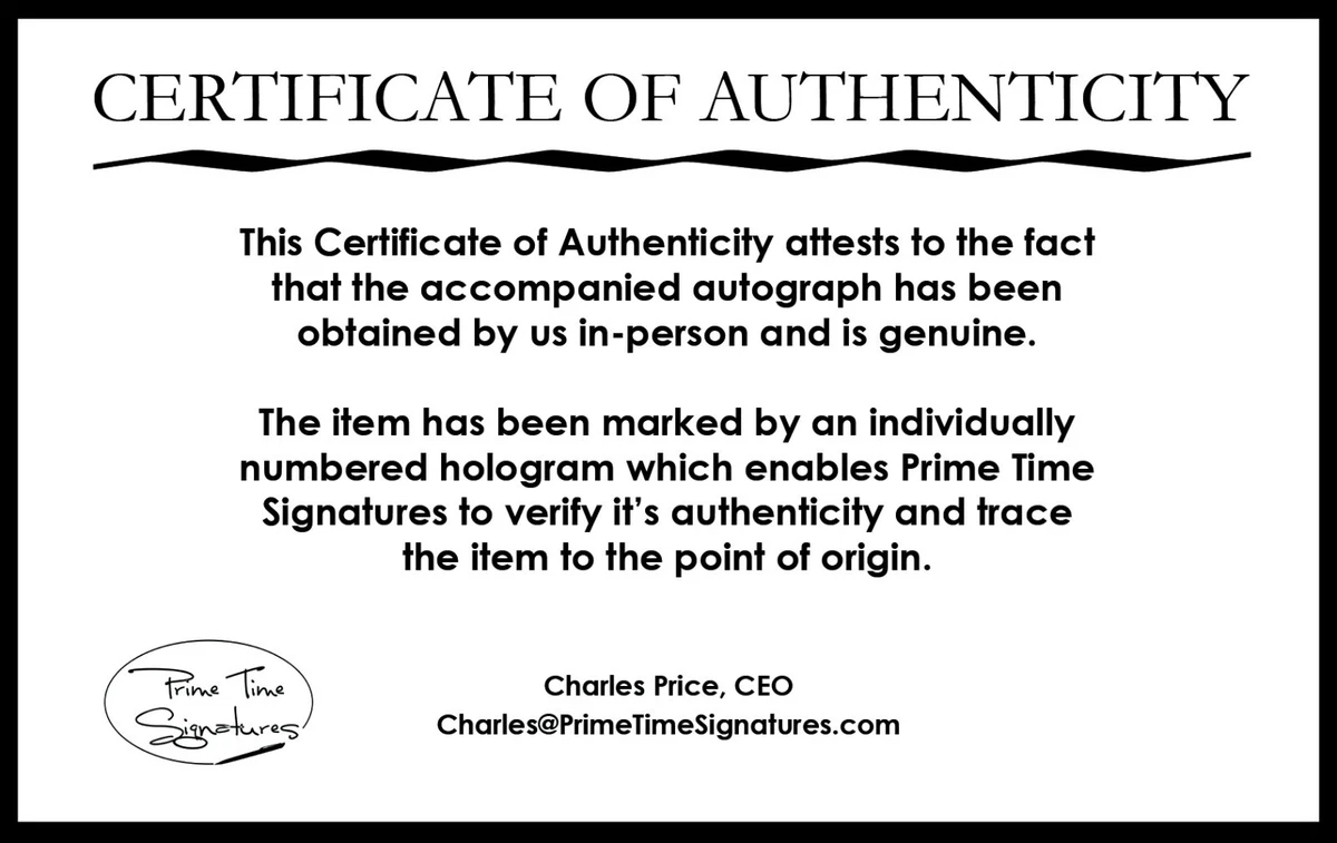 Certificate Of Authenticity Photography Template