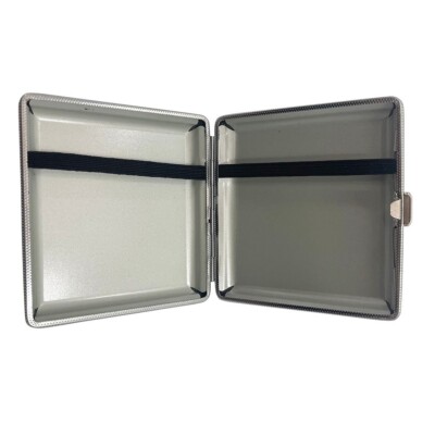 mens leather cigarette case Leather Cigarette Case Black Leather Men Portable Personalized 20 Sticks Box