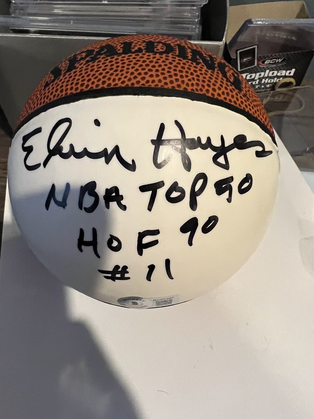 Elvin Hayes Autographed Signed Washington Bullets Mini Basketball Beckett COA 