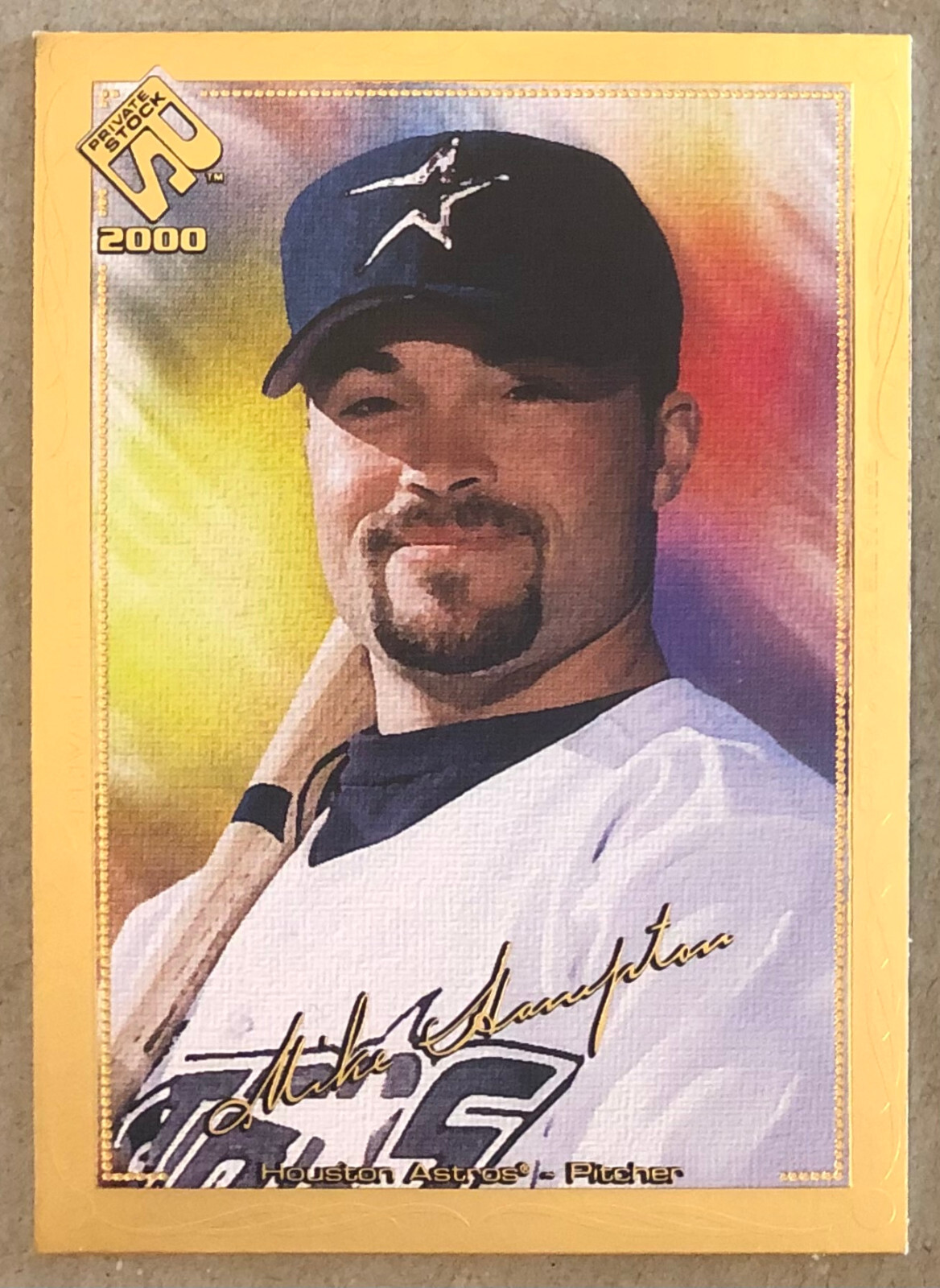 2000 Private Stock - Gold Portraits - Mike Hampton - #64 - Astros - NrMt+