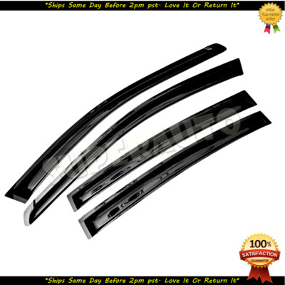 Smoke Tinted Window Rain Guards / Vent Shades For 2002-2006 Nissan Altima Sedan (4-Piece Set) - No Drilling, Self-Adhesive 6 thumbnail image