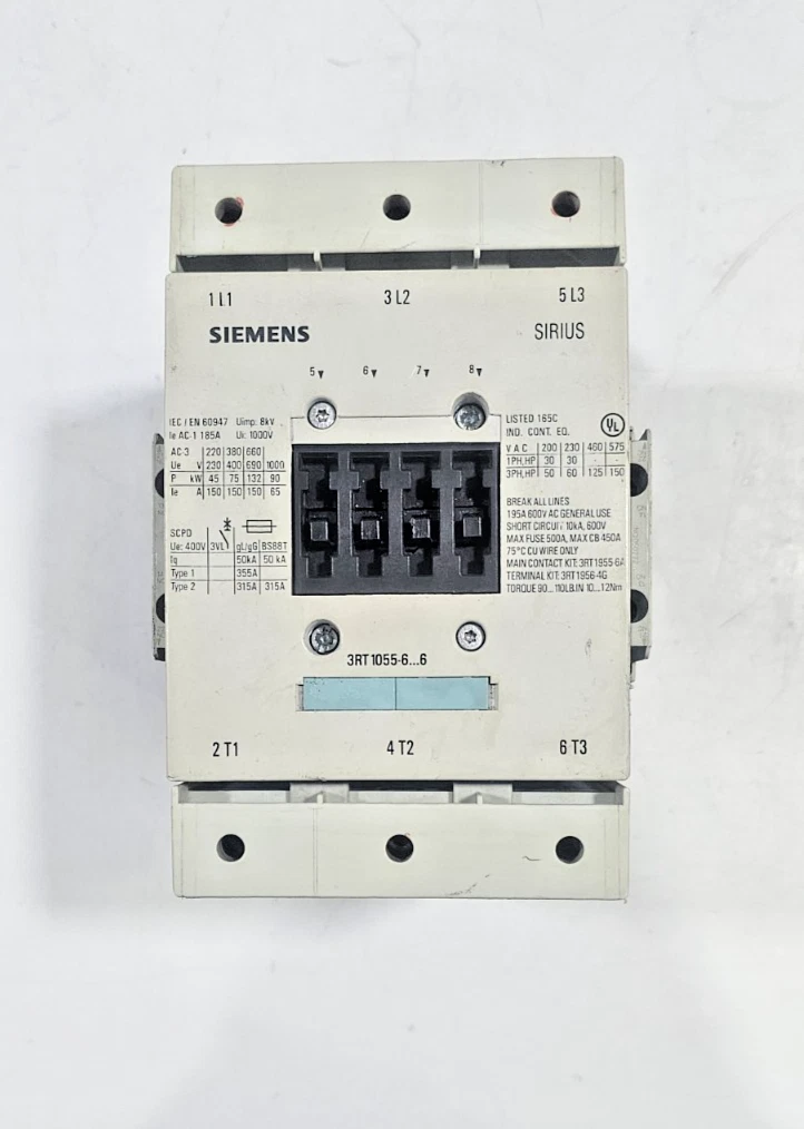 SIEMENS 3RT1055-6 Used Working Motor Control Contactor