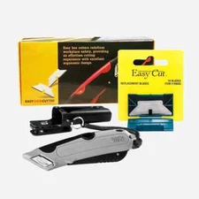 EasyCut Box Cutter 4000 Grey + 10 Count Standard Blades Pack