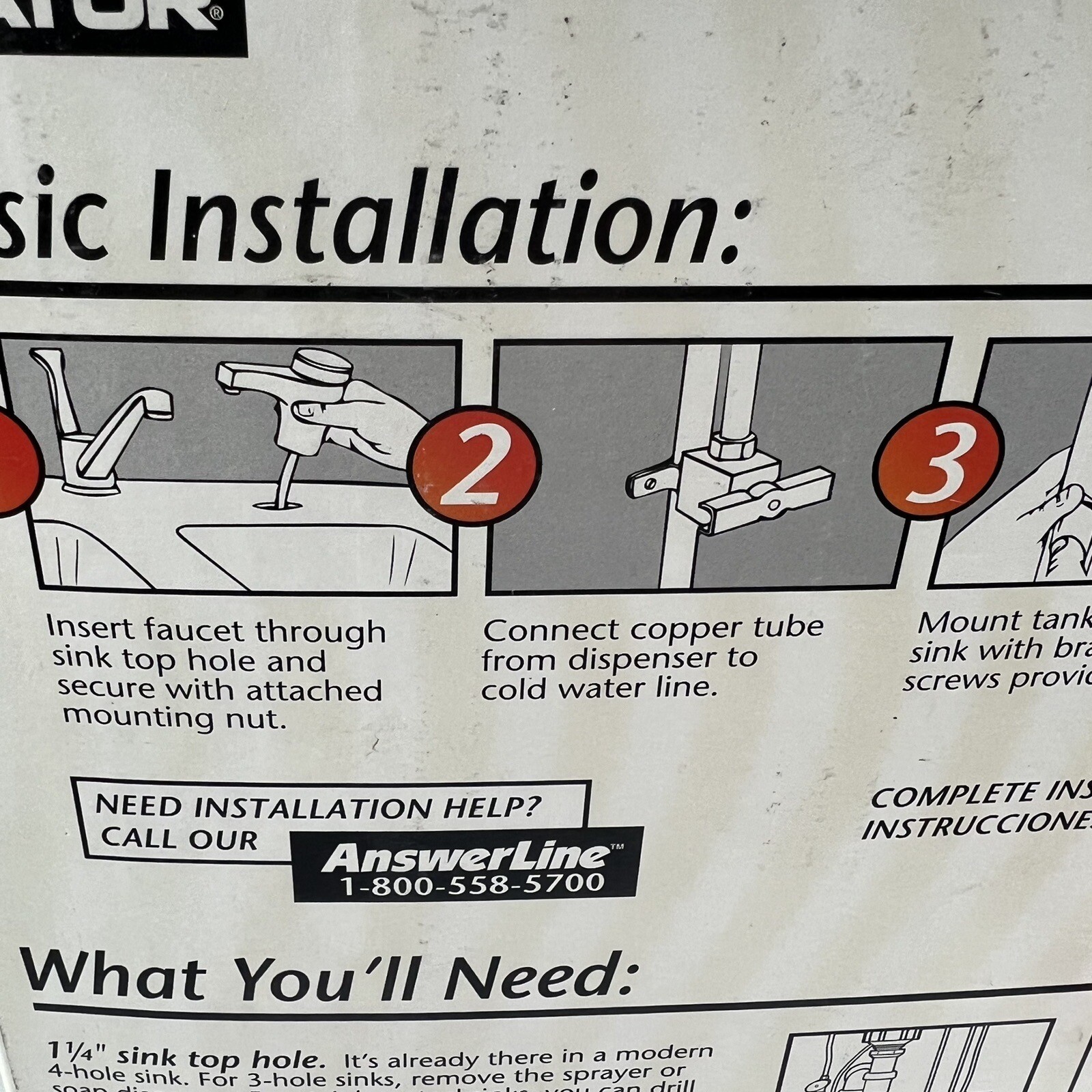 InSinkErator Instant Hot Water Dispenser Single Handle Model GN White