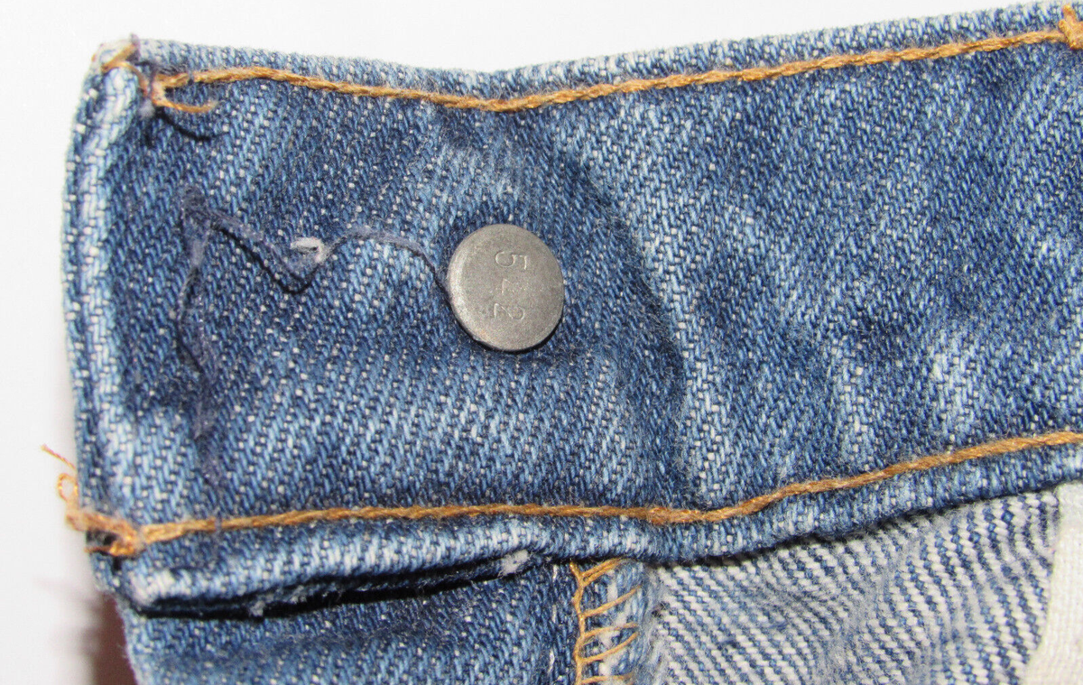VTG 1970s LEVIS 519 0217 BLUE DENIM JEANS! TALON 42 ZIPPER