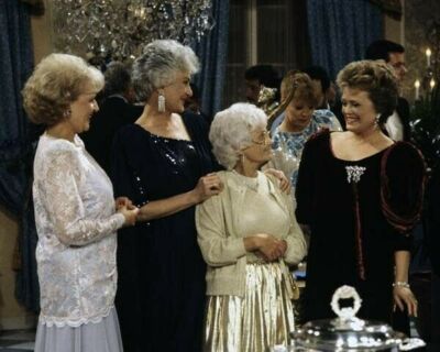 The Golden Girls 24x30 inch poster Betty Bea Estelle & Rue at glamorous party