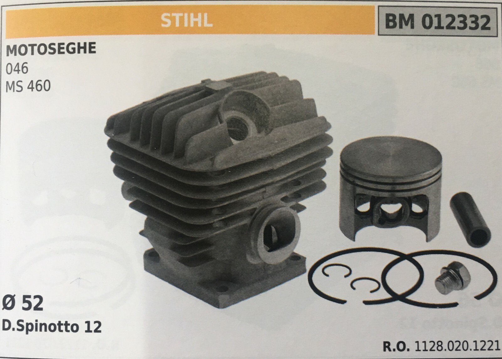 Kit Cilindro e Pistone Brumar BM012332 Compatibile Stihl 025 MS250
